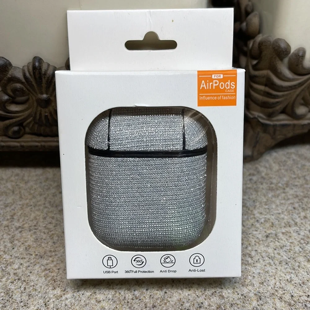 AirPods Case silver sparkle /Black. - Picture 9 of 9